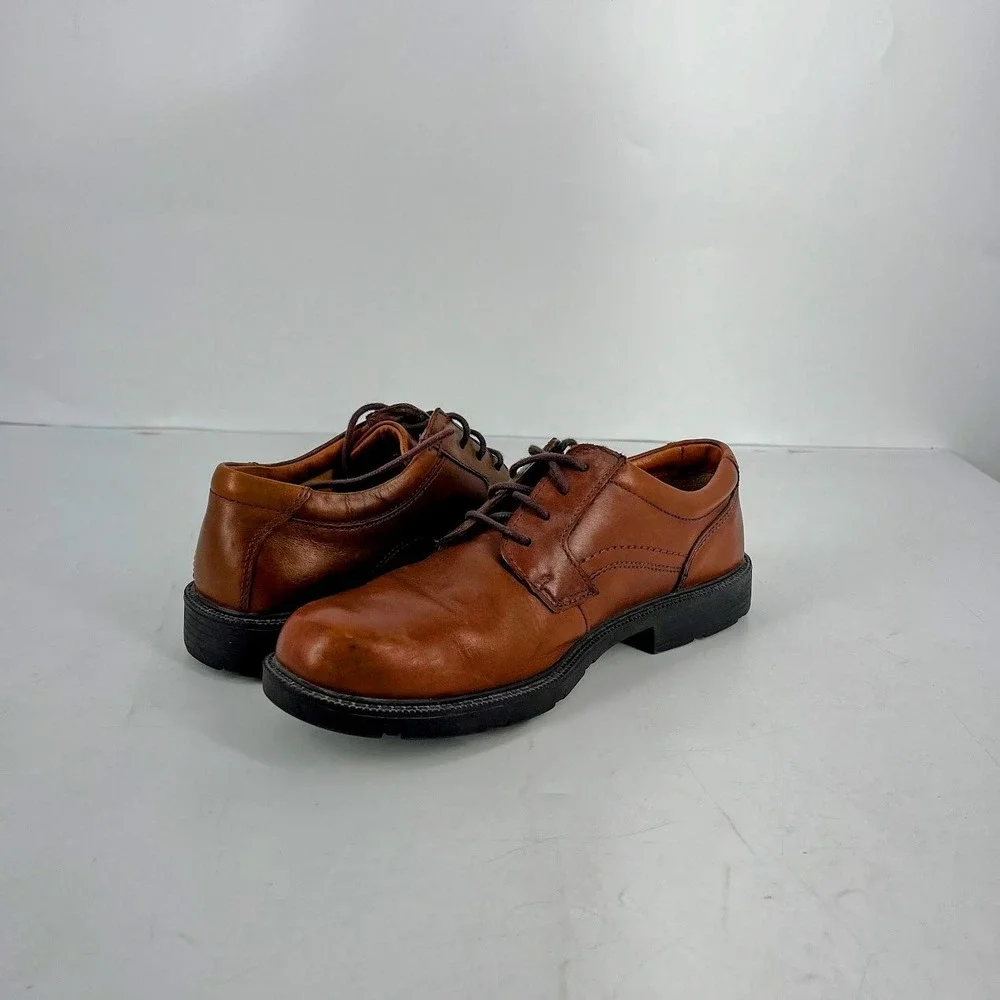 Clarks Mens Leather Cushion Cell Oxford Shoes 8.5‎ 121113882 Brown Derby